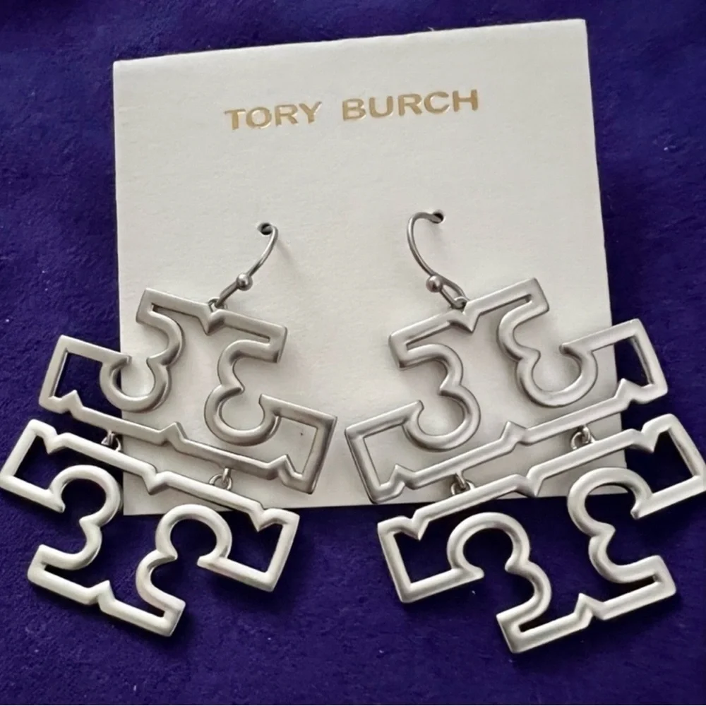 Tory Burch Authentic Silver Earrings At Awesome Prices To Buy Now & Save
